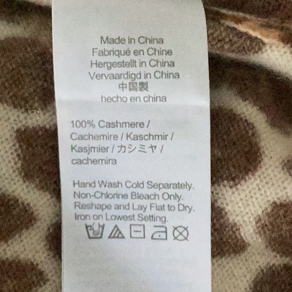 J Crew Cashmere Leopard Print Crewneck Shell - Picture 8 of 9